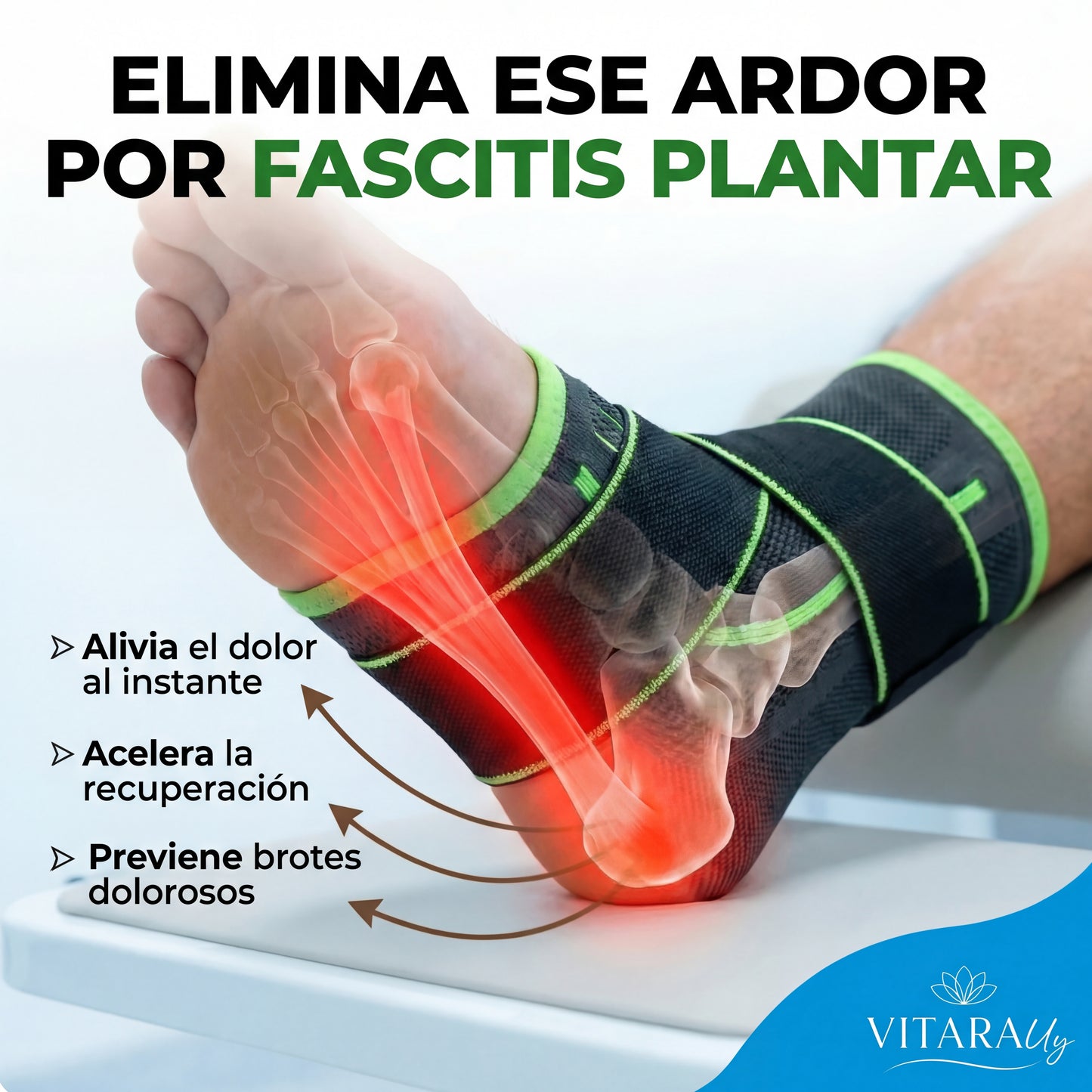 Tobillera Ortopedica - Para Dolor De Talon Y Fascitis Plantal